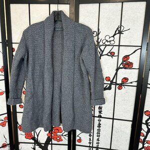 IRELANDS EYE Womens Irish Virgin Wool Open Front Thick Knit Cardigan Sweater S